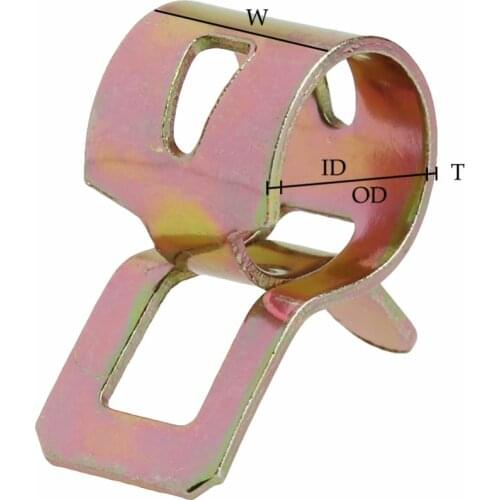 50Pcs 5/6/7/8/9mm Spring Clip Fuel Line Hose Water Pipe Air Tube Clamps Fastener