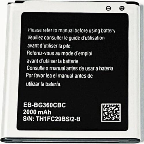 3.85V 2000mAh EB-BG360CBC For Samsung Galaxy Core Prime G360GY G360HU G360T1 G360H/DS G361 G361F G361H G3606 G3608 G3609 Battery