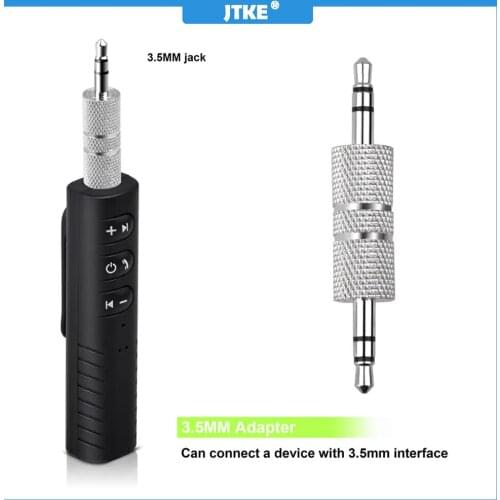JTKE Handsfree Bluetooth Car Kit Auto 3.5mm Jack Bluetooth Wireless Music MP3 Audio Adapter Receiver For Headphone