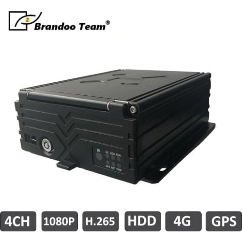 4 Channel car dvr Mobile DVR Auto Video Recorder 4channel HDD 1080P registrar HDD Car DVR GPS 4G MDVR