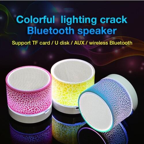 Wireless Bluetooth Audio Colorful Light Small Crack Sound Speaker Audio Mobile Phone Mini Subwoofer Support Microphone