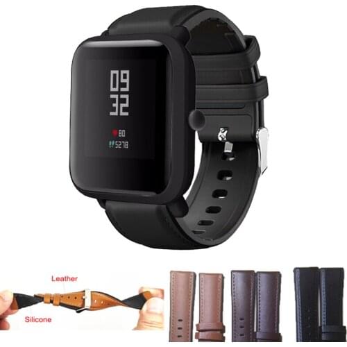 Genuine Leather for Xiaomi huami Amazfit Bip BIT PACE Lite Youth/Amazfit GTS/ Amazfit GTR 42mm Watch Band strap fitness bracelet