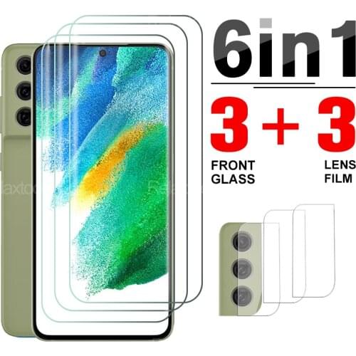 6 in 1 Hydrogel Film Not Glass For Samsung Galaxy S21 s 21 FE For Samsun S21FE Camera Glass Phone Screen Protector Safety Film