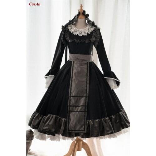 Hot Anime GOSICK Victorique De Blois Cosplay Costume Lovely Black Gorgeous Lolita Dress Female Role Play Clothing Custom-Make