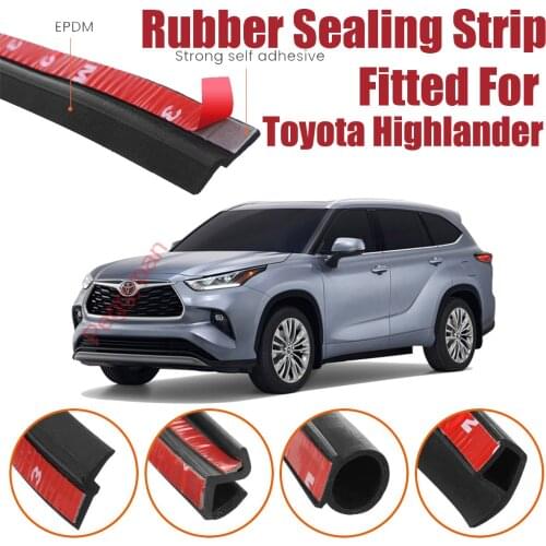 Door Seal Strip Kit Self Adhesive Window Engine Cover Soundproof Rubber Weather Draft Wind Noise Reduction For Toyota Highlander