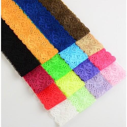 32pcs/lot Fashion Headband Lace Headwear Elastic Hair Band Hairband Kid Headdress DIY Hair band Accessories F112