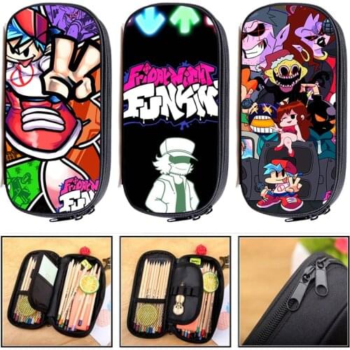 Fashion Friday Night Funkin Cosmetic Cases Anime 3D Game Pencil Case Cartoon Stationery Makeup Zipper Storage School Supplies