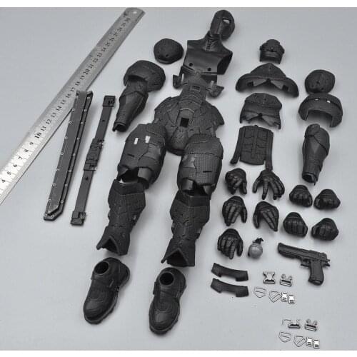 For Sale 1/6th Death Knell All Black Heavy Armor Equipment Full Set Components DIY Suit For Mostly 12 inch Doll Figures Collect