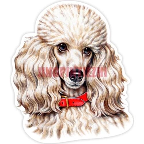 Car Stickers Vinyl Motorcycle Decal Decoration Laptop Various Sizes PVC Decal Poodle Dog Racing Helmet Stickers