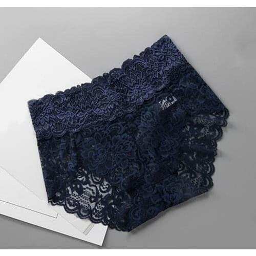 New Women Sexy Panties Lace Underwear Middle Waist Comfortable Culotte Femme Intimates Hot Sale Hollow Out Underpants Women