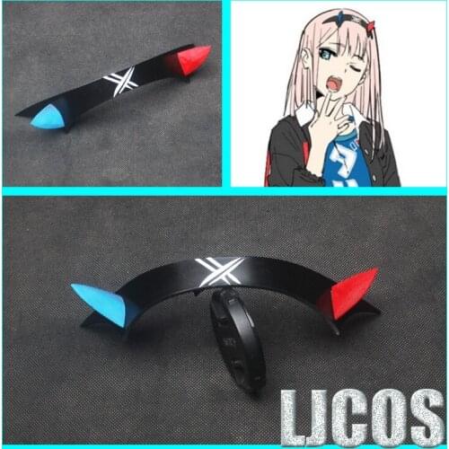 New DARLING in the FRANXX Zero Two Cosplay Prop Headwear PVC Horn Headband Hairband Costume Accessories hairpins Hairclip Gifts