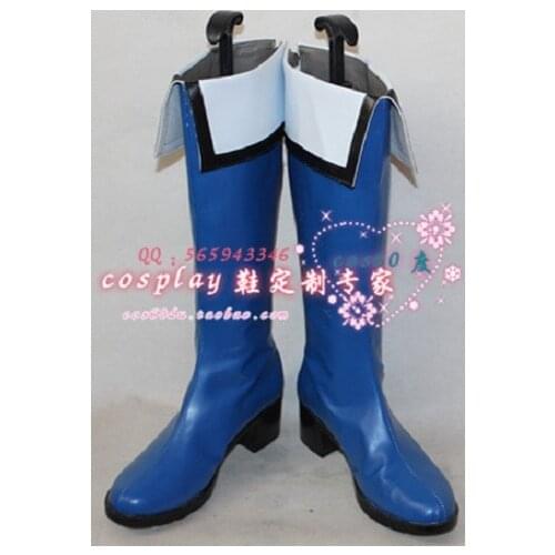 Beyond the Boundary Mitsuki Nase Shoes Cosplay Blue Boots S008