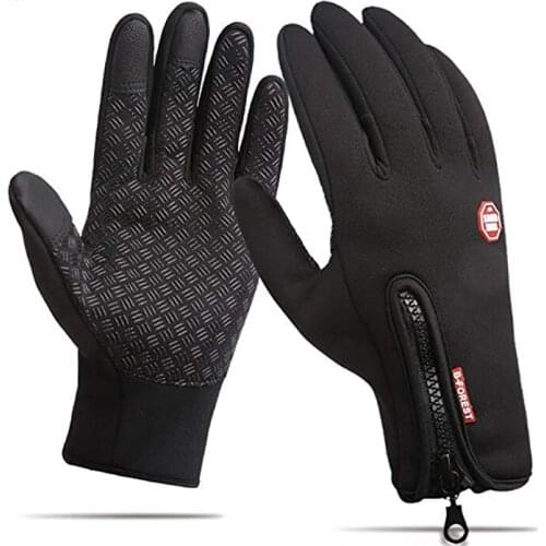 Mens Classic Black Winter PU Leather Gloves Mittens Driving TouchScreen Gloves Anti-slip Outdoor Bike Drive Ski Women Men Glove