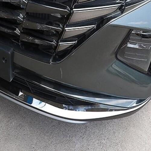 For Hyundai Tucson NX4 2021 2022 Car Front Bottom Bumpers Lips Cover Trim Strips Car Styling Garnish Strips Exterior Accessories