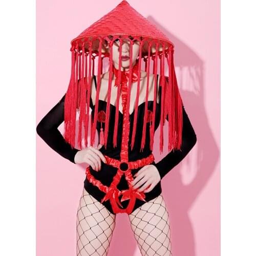 Sexy Stage Costume Women Vintage Long Sleeve Bodysuit Nightclub Singers Dj Ds Wear Pole Dance Clothing Festival Outfit DT1367