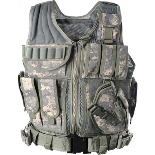 Adjustable Military Mens Tactical Camouflage Vest Outdoor Clothing CS Hunting Shooting Hunting Vest Q3T6