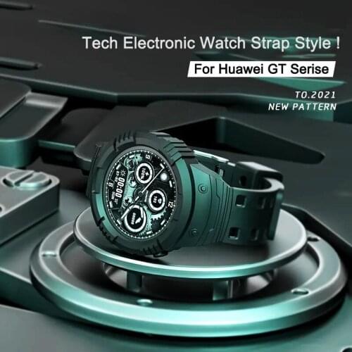 Strap For Huawei Watch GT2 Pro/ 2 E Silicone All-inclusive Protective Case Watchband For Huawei Honor Magic Watch DIY Fashion