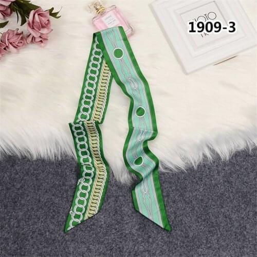 New chain print scarf ladies luxury brand fashion women shawl and scarf skinny tied bag ribbon headband neckerchief scarfBS54