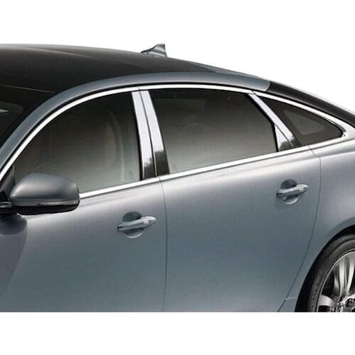 Elite Auto Chrome Stainless Pillar Posts Fits 2010-2019 Jaguar XJ-L Series 4D