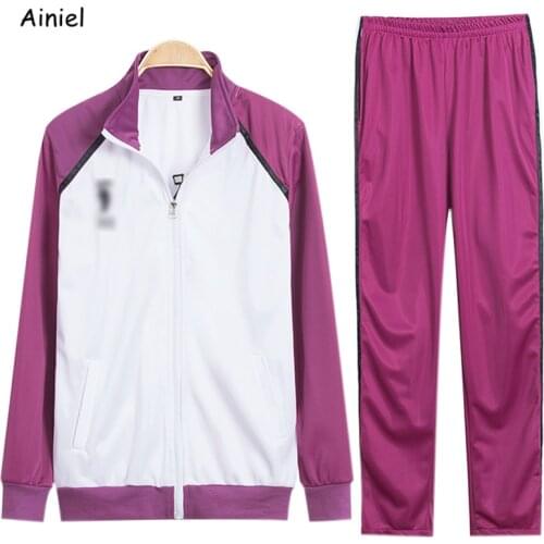 Volleyball Anime Haikyuu High School Top Coat Jacket Pants Sportswear Jerseys Cosplay Costumes Ushijima Wakatoshi Uniform Men