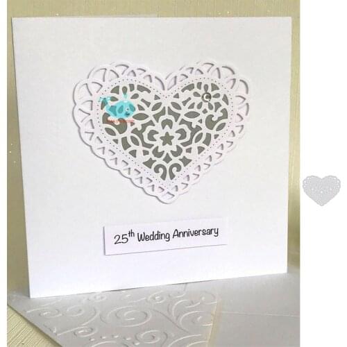 Heart Frame Cutting Dies Metal Scrapbooking Stencil for Albums Paper DIY Gift Cards Decoration Embossing Dies New 2021