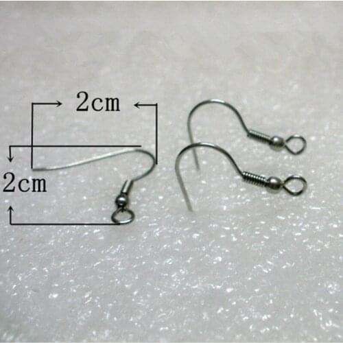 50pcs/lot Stainless Steel Earrings Hook Connector Anti Allergies Ear Clasps For Jewelry Making DIY Earwire Supplies