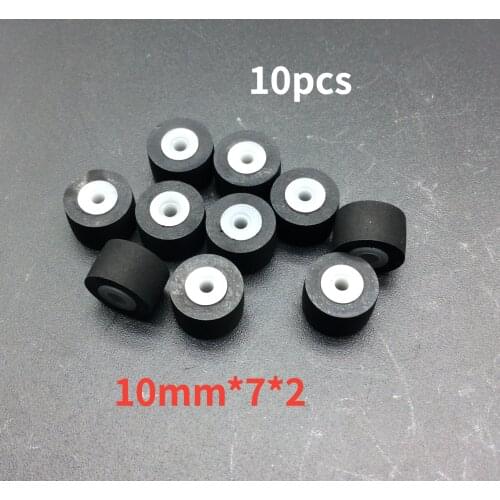 10pcs 10mm*7*2 vintage retractor press belt pulley deck audio pressure recorder cassette deck pinch roller tapemusic Stereo