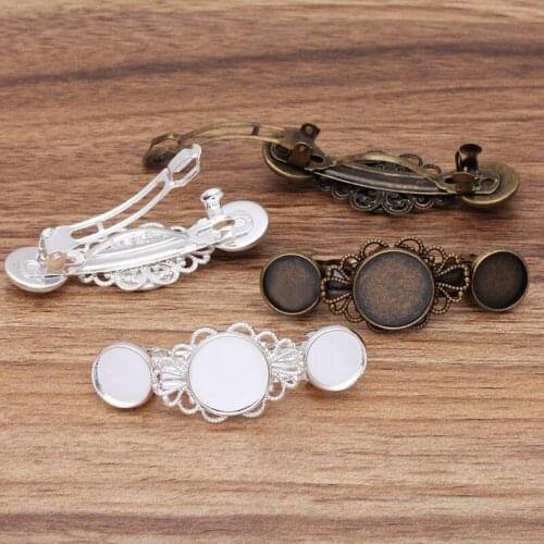 10 Pieces/Lot 50*20mm Hair Clip Cabochon Base Hairpin Hairgrip Barrette Hair Accessories