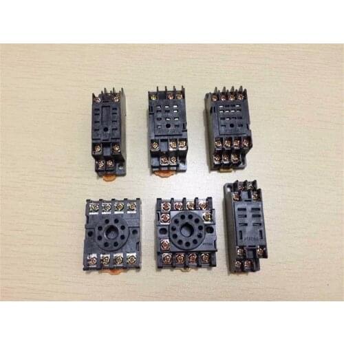 10pcs Miniature Relay Socket Base PYF08A PYF11A PYF14A PTF08A PTF14A PF083A PF113A Socket For Intermediate Relay