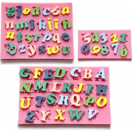 3pcs/set Mini Letter Number Silicone Handmade Fondant Cake Decorating DIY Mould Mold Cake tools Gift