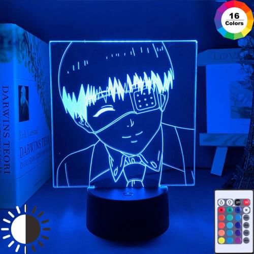 3D Lamp Anime Tokyo Light for Bedroom Decor Night Light Birthday Gift Manga Ghoul Touch Sensor Color Changing Work Desk Lamp