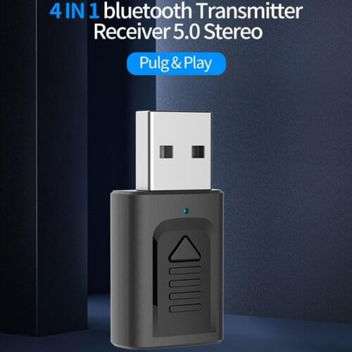 4 in1 Bluetooth 5.0 Audio Receiver Transmitter Mini Stereo Bluetooth 3.5mm Aux Cable For TV Computer Car Kit Wireless Adapter