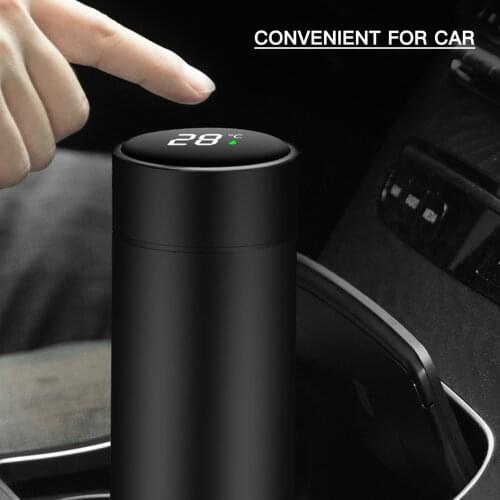 470ml 304 Stainless Steel Thermos with LED Temperature Display for Cold and Hot Beverages Black Golden Red 3 colors