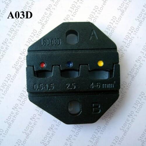 A03D die set for crimping insulated terminal and cable links