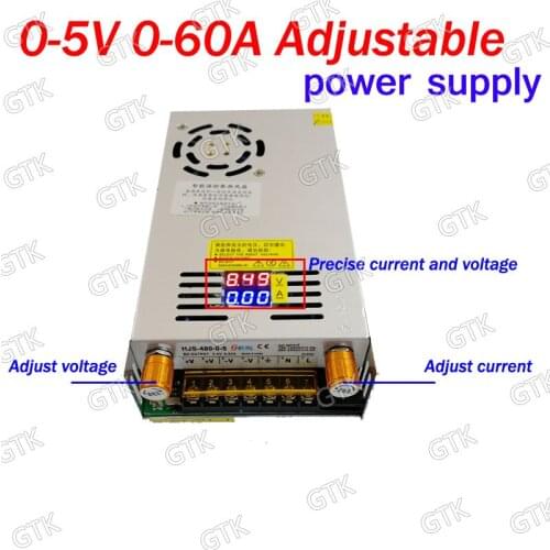 0-5V 0-60A Current Voltage Adjustable Power Supply digital display 3.65v 2.8v 4.2v 10A 5A 20A 40A 50A 60A Transformer Adapter