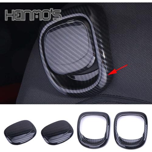 Car Styling Accessories For MINI Cooper F55 F56 Car Seat Back Handle Sticker Frame Cover Trim Decoration For MINI JCW F56