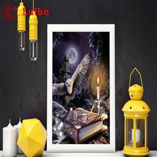 New 5D DIY Diamond Painting Magic school owl cross stitch full square/round diamond embroidery mosaic painting Home Decoration