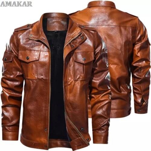 Мужские байкерские куртки AMEKAR China At AliExpress