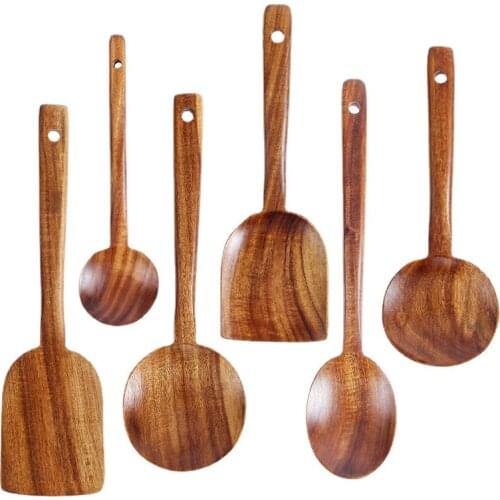 Non-Stick Pan Special Cooking Wood Spatula Korean Teak Stirring Spoon Kitchen Utensils Kitchen Accessories Cooking Cooking Tools