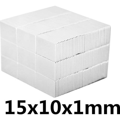 20/50/100PCS 15X10X1 mm Block Powerful Magnet 15*10*1 mm Bulk Sheet Neodymium Magnetic 15x10x1mm Strong Permanent NdFeB Magnets