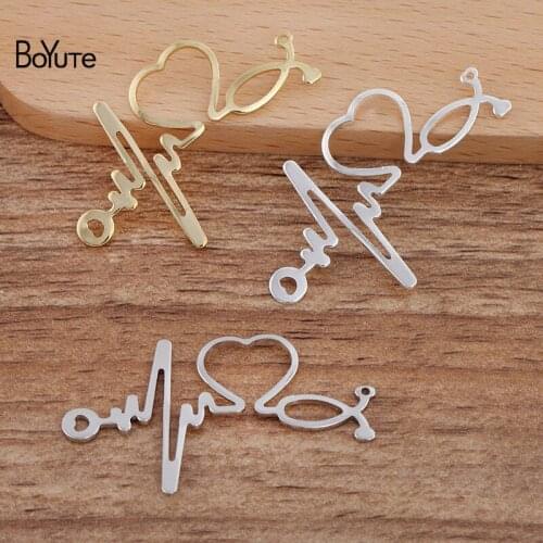 BoYuTe (50 Pieces/Lot) 45*27MM Iron Metal Connector Pendant with 2 Holes Diy Handmade Jewelry Accessories