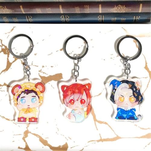 Cosmile Final Fantasy XIV FF14 G'raha Tia Albert Emet Selch Acrylic Keychain Keyring Wallet Key Chain Ornament Strap Limited