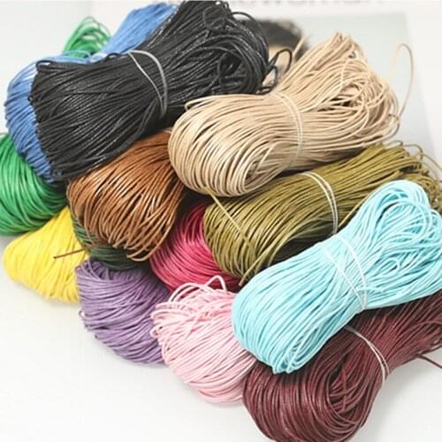 Colorful Waxed Cotton Cord RopeThread String Strap For Necklace Bracelet Beads Jewelry Making Diy Accessories 75meters 1mm
