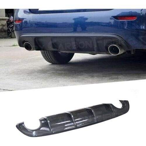 Carbon Fiber/ FRP Rear Bumper Diffuser Lip Spoiler for Infiniti Q50 Q50S 2014-2017 Added on Bumper Guard Auto Car Styling