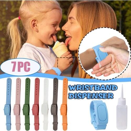 Wristband Hand Dispenser This Wearable Hand Sanitizer Dispenser Pumps Disinfecta Silicone Portable Bracelet Dispenser Wrist