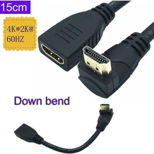 HDMI 4K*2k Cable HDMI 2.0V 60Hz,Down angle Male to Female Cable 0.6m