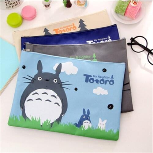 BW139 day Korean version of canvas zipper A4 bag data Japanese cat test bag men and women vStationery office supplies for