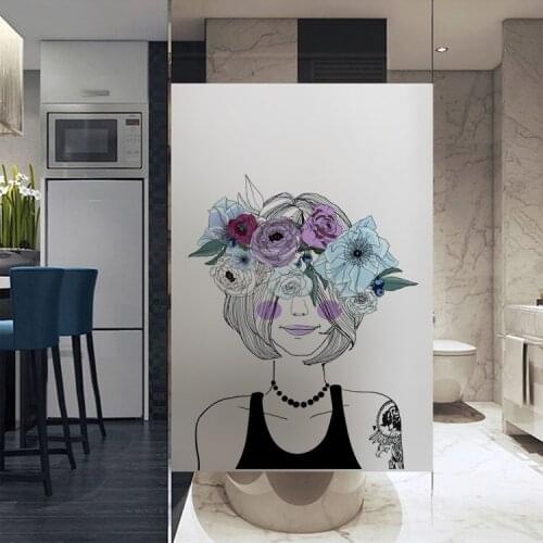 Customized Size Glass Sticker Electrostatic Private Decorative Vinyl Foil For Kitchen Bathroom Living Room Balcony