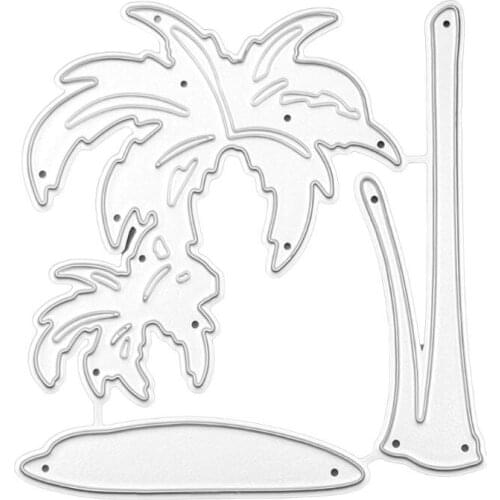 Coconut Tree Metal Cutting Dies Stencil DIY Scrapbooking Album Stamp Paper Card Embossing Craft Decor