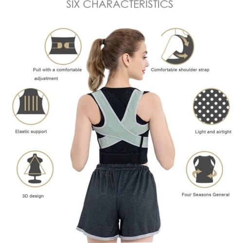 Adjustable Back Spine Posture Corrector Adult Humpback Pain Back Support Brace Shoulder Belt Posture Correction